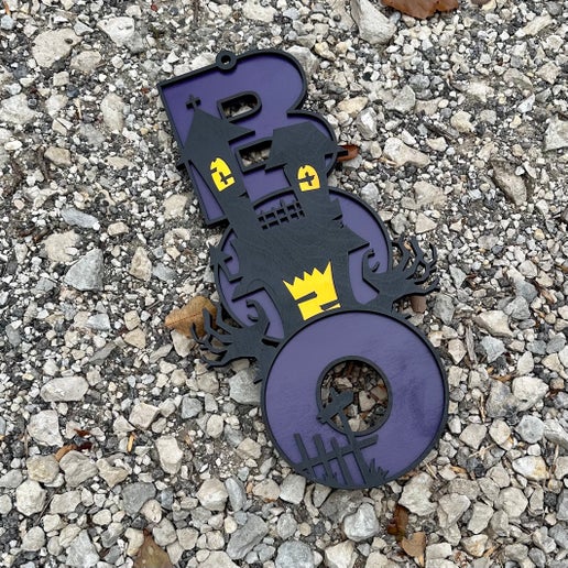 Boo Haunted House Door Hanger