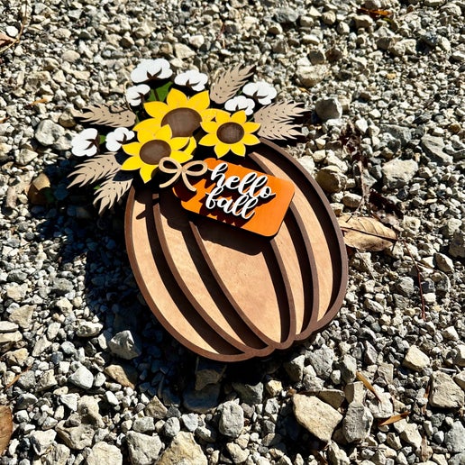 Hello Fall Pumpkin Door sign