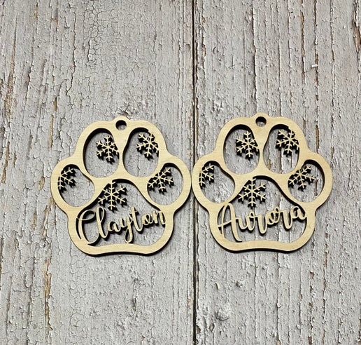 Personalized Dog Paw Ornaments - Perfect for Your Furry Friends