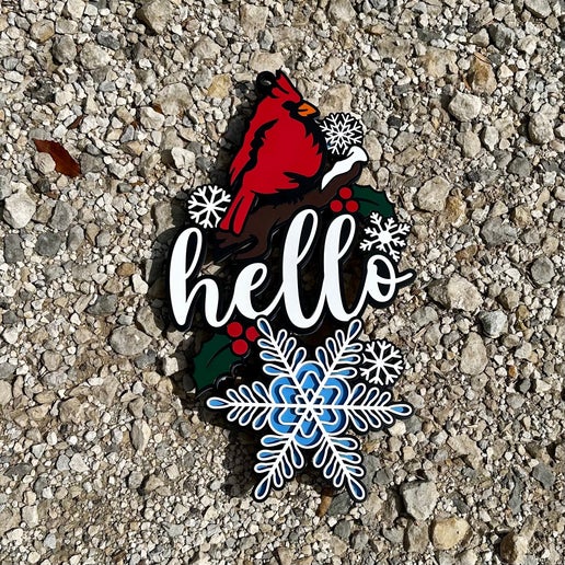 Hello Winter Front Door Sign