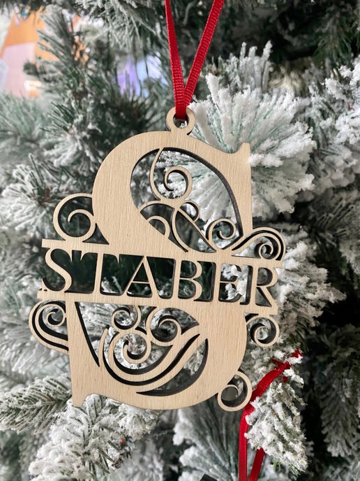 Custom Wood Name Ornaments 🎄✨