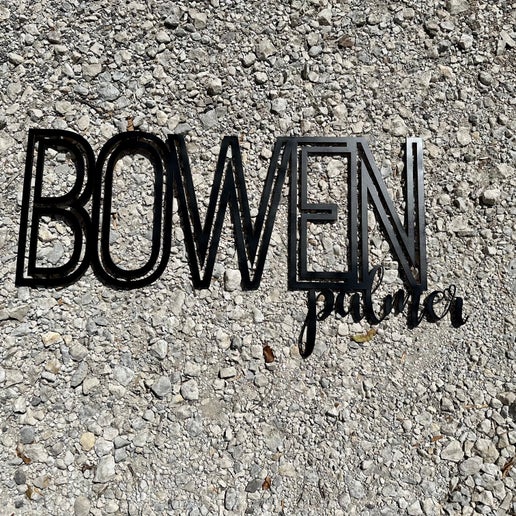 Personalized 40-Inch Nursery Name Sign – Custom Wooden Wall Decor - Bowen
