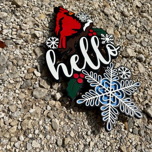 Hello Winter Front Door Sign