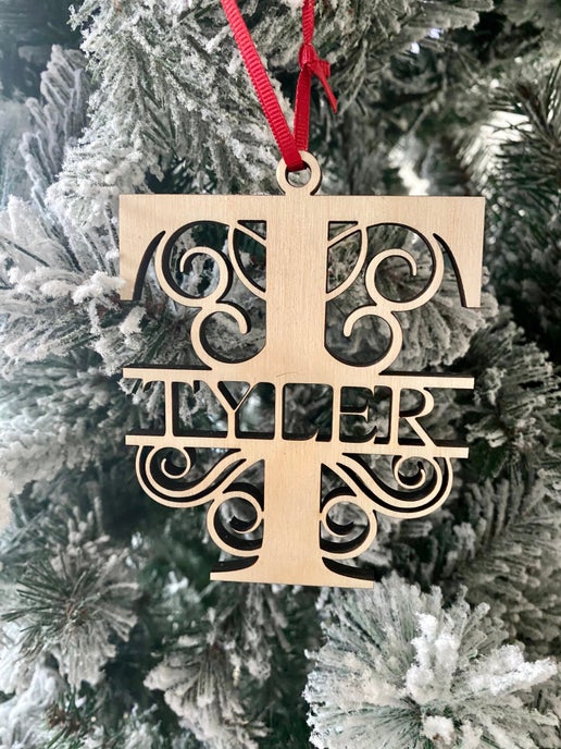 Custom Wood Name Ornaments 🎄✨