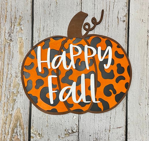 Happy Fall Pumpkin Sign – DIY or Finished
