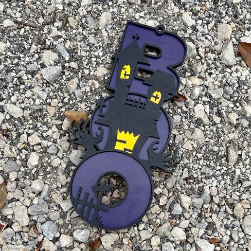 Boo Haunted House Door Hanger