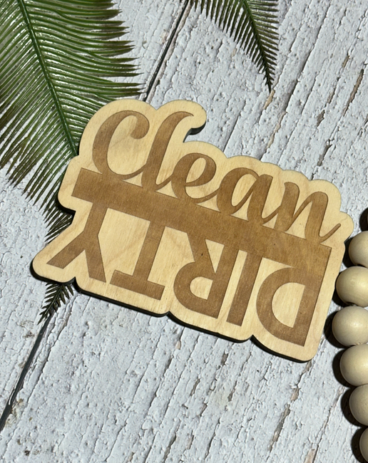 Magnetic Clean or dirty dishwasher sign