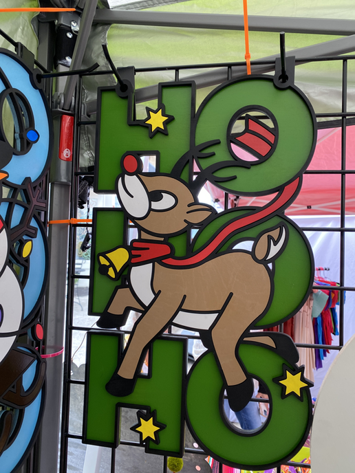 HO HO HO Rudolph Door Sign – Festive Cheer for Your Home! 🎅🦌