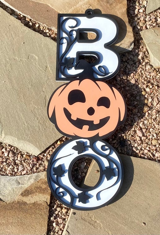 Boo Pumpkin Door Hanger
